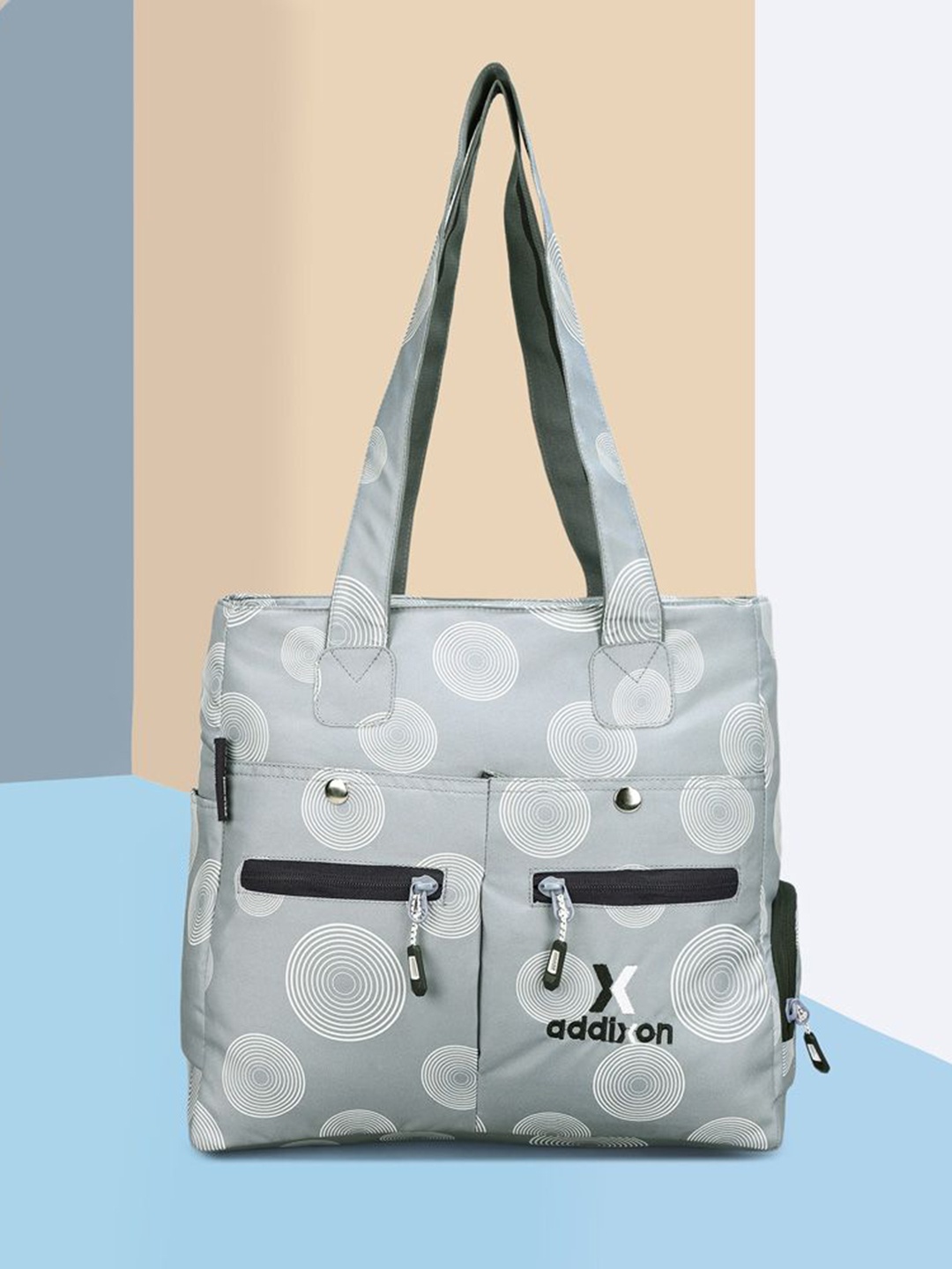 

Addixon Printed Structured Shoulder Bag with Quilted, Silver