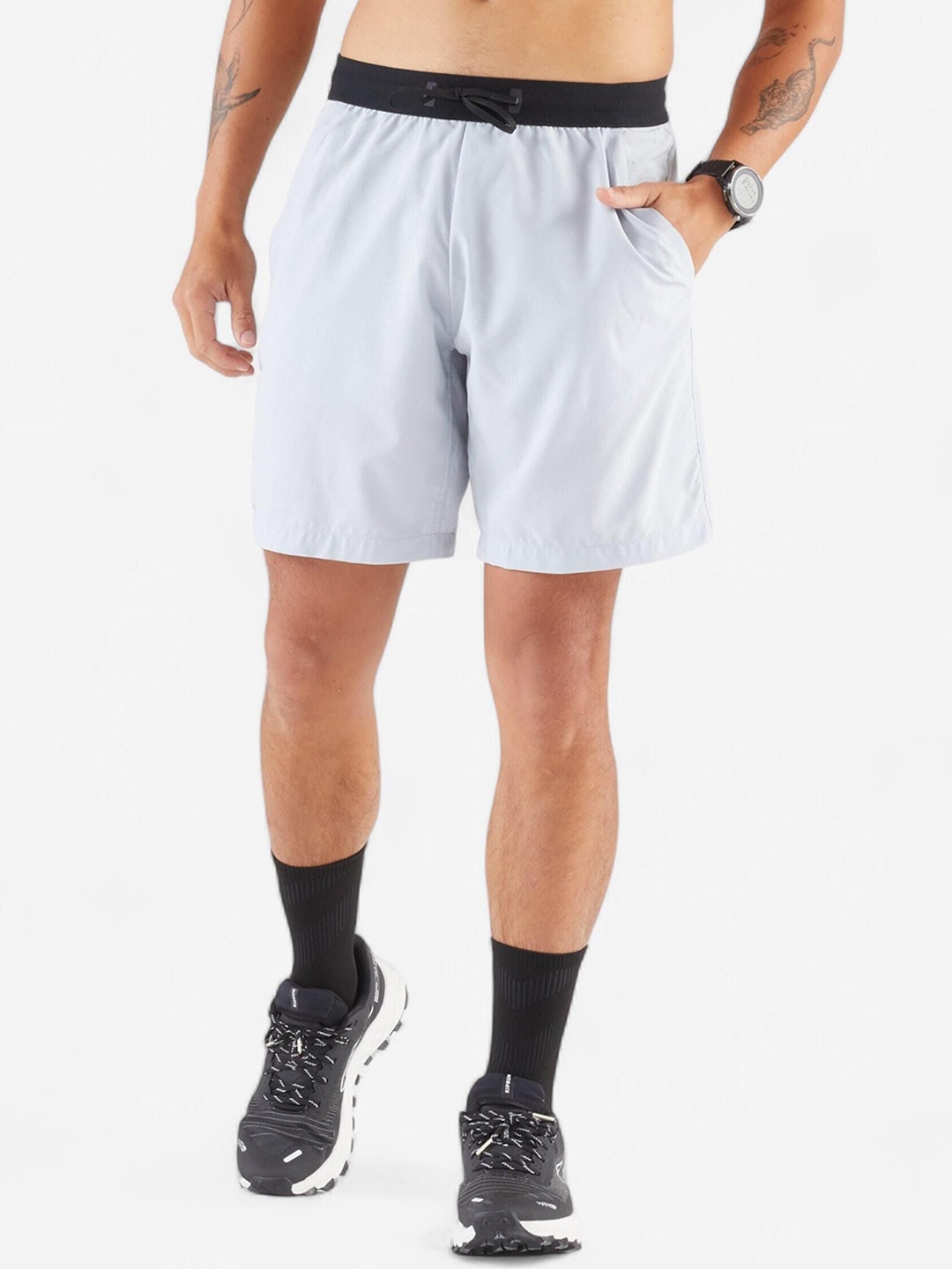 

KIPRUN By Decathlon Men's Running Shorts-KIPRUN Run 500 Dry-Grey silver