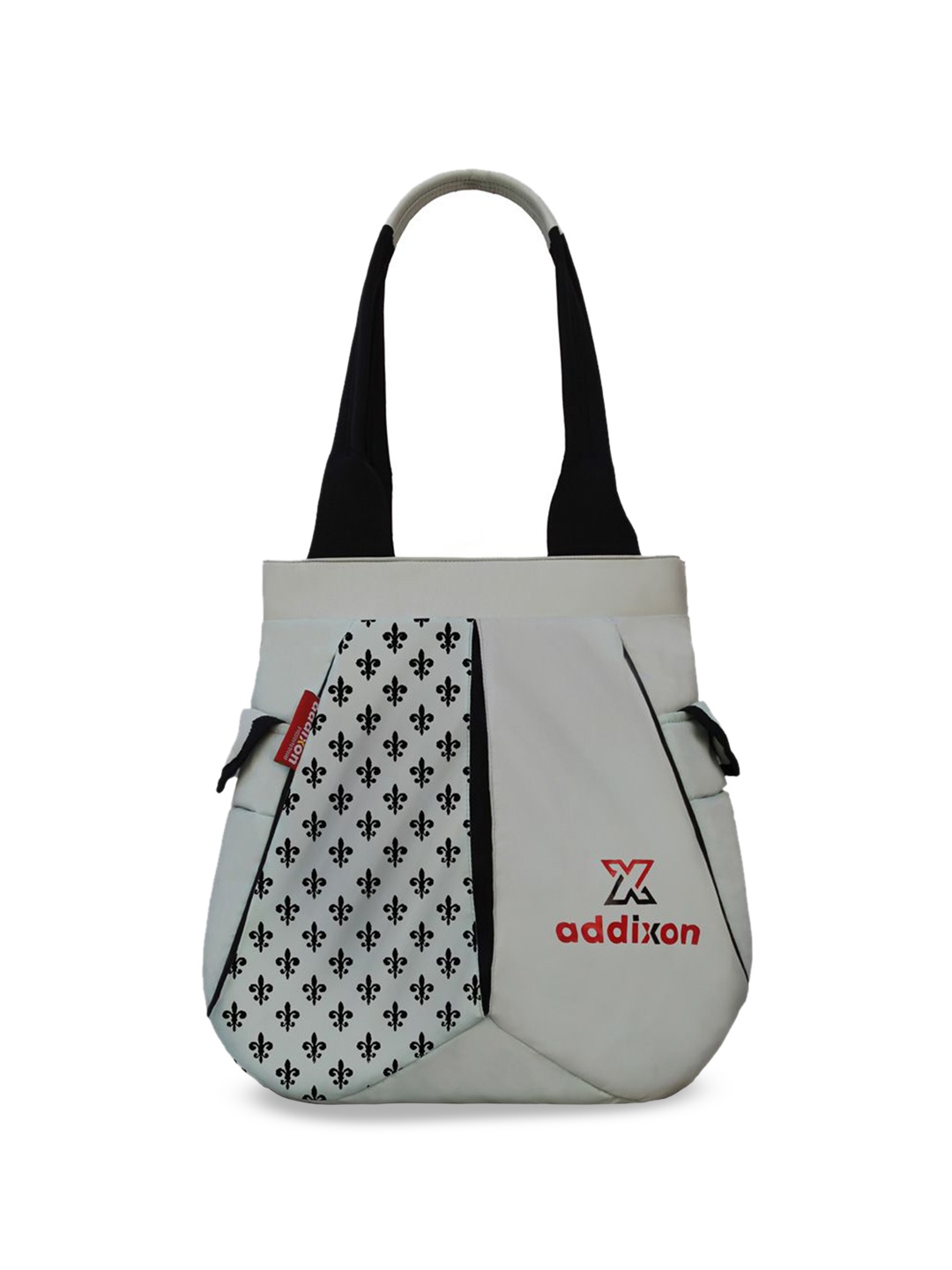 

Addixon Printed Structured Shoulder Bag with Cut Work, Cream