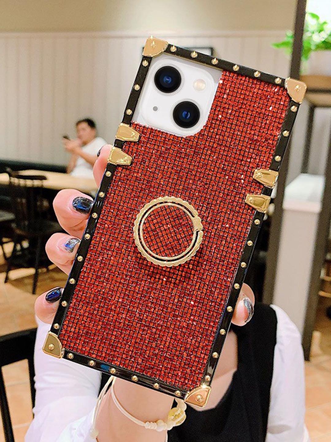 

Luxury Kase Quirky Printed iPhone 13 Back Case Mobile Accessories, Red