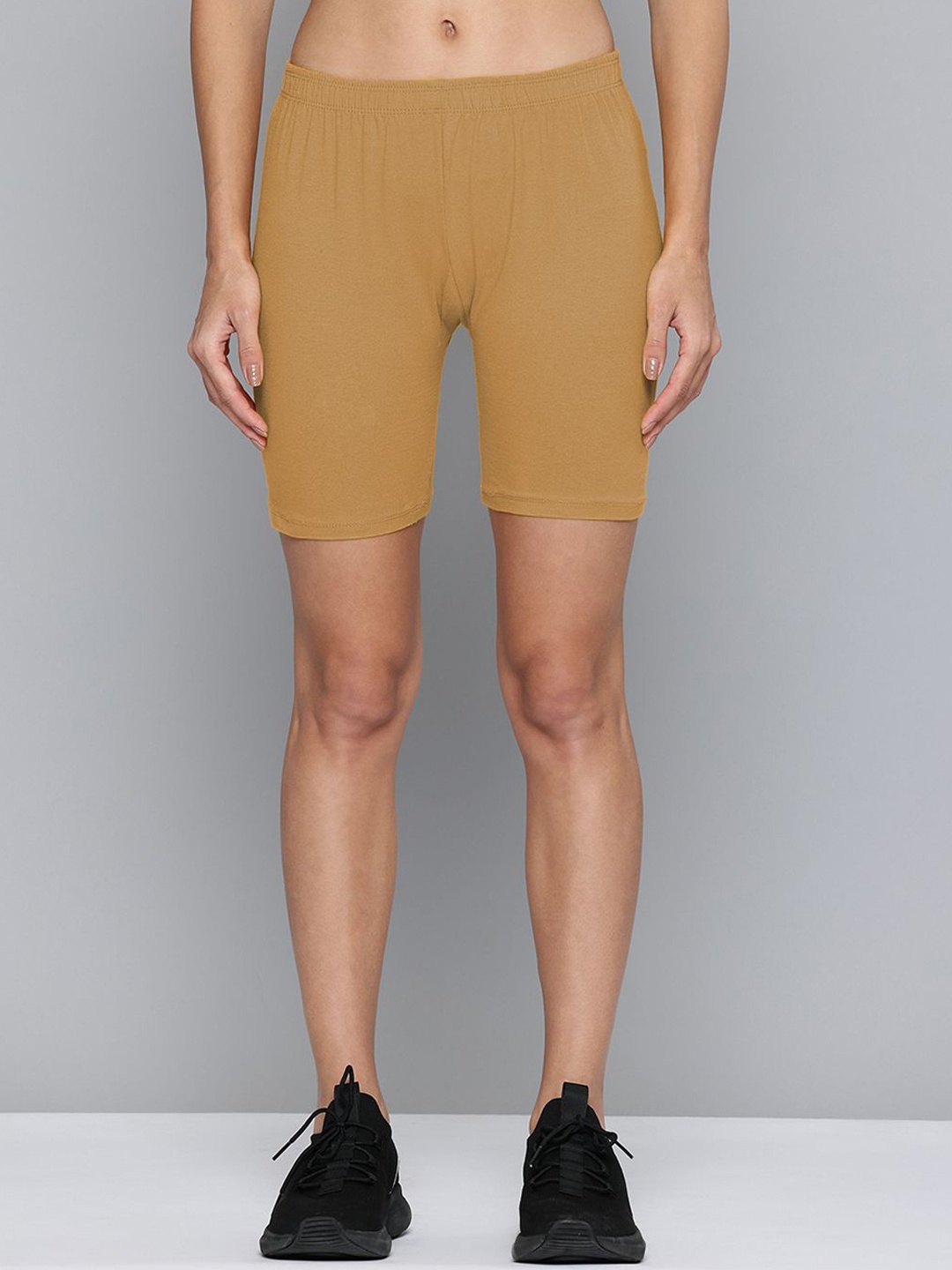

Jinfo Women Skinny Fit Cycling Sports Shorts, Beige
