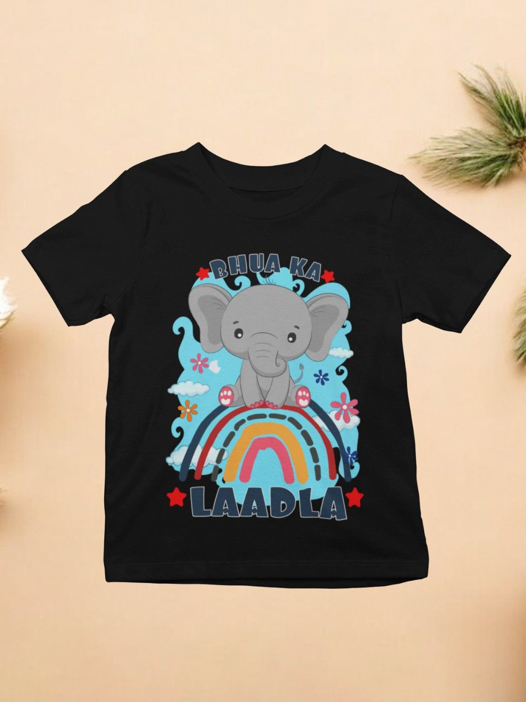 

YK X First Laugh Boys Printed T-shirt, Black