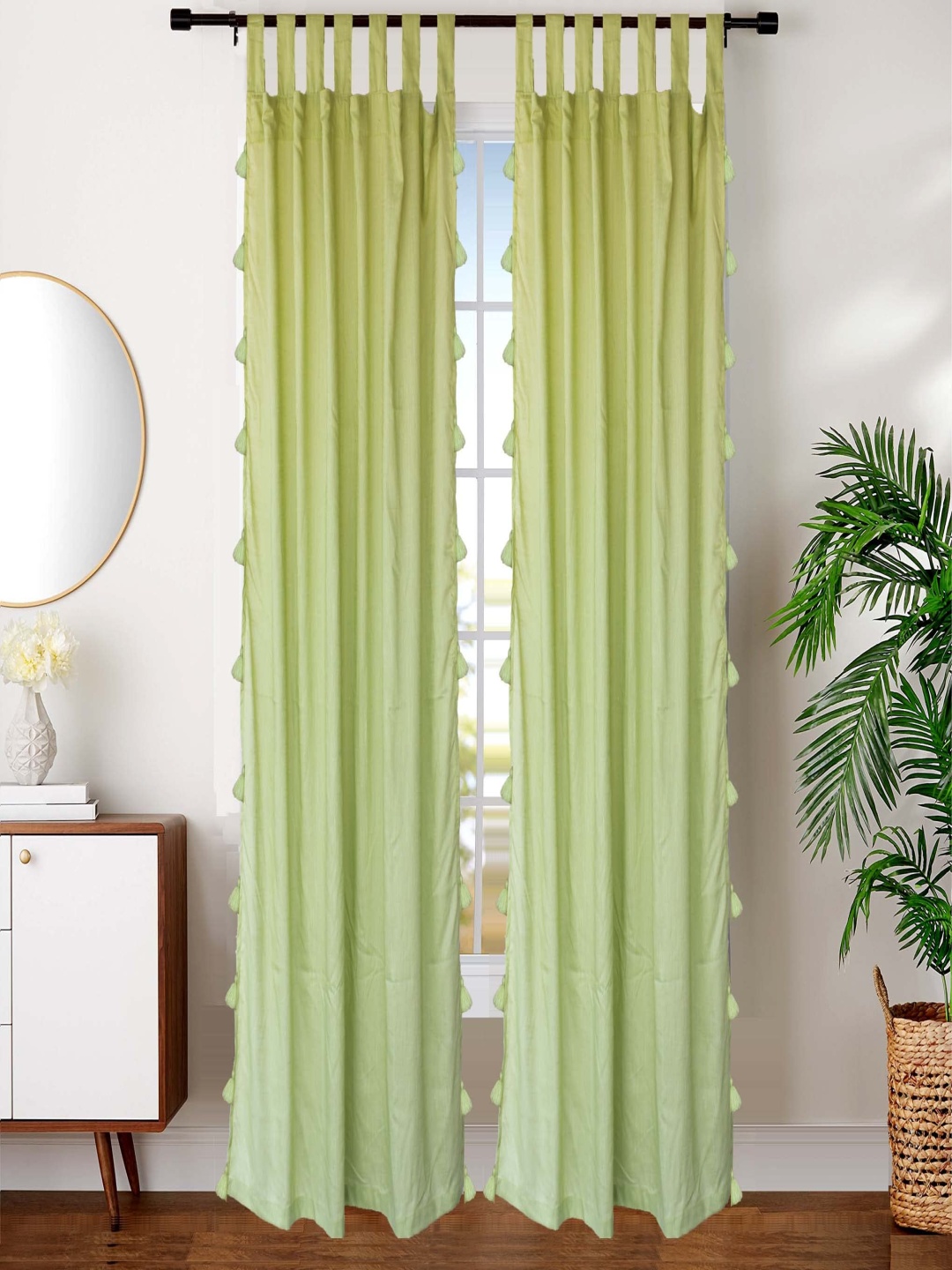 

Dekor World Multicoloured Set of 2 Sheer Door Curtain, Multi