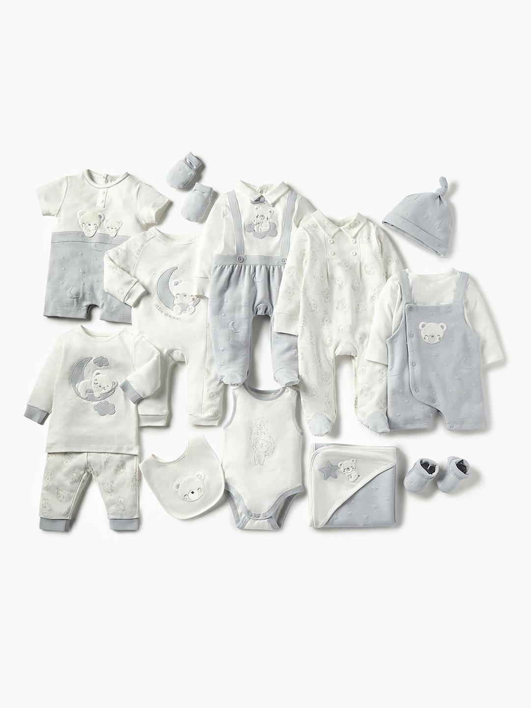 

Giggles by Babyshop Boys Printed Sleepsuit, White