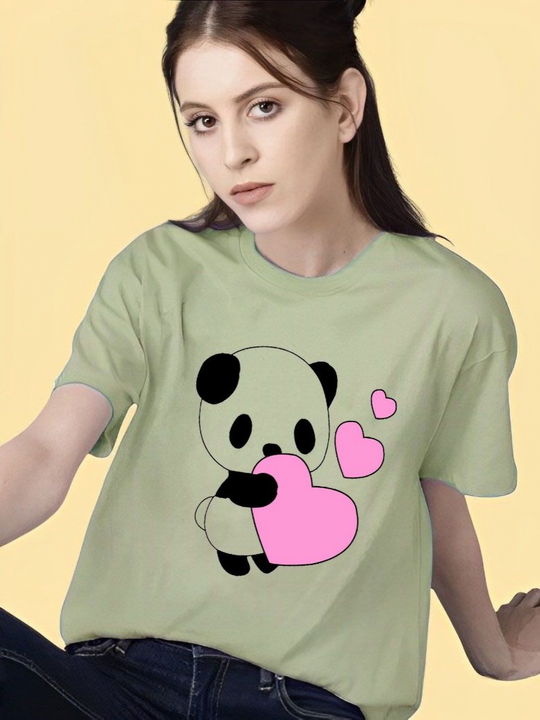 

Parona Women Printed T-shirt, Green