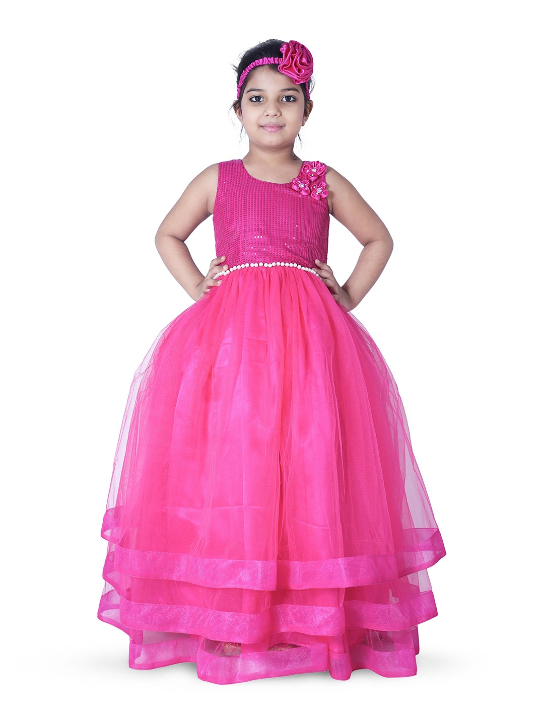 

Wow Princess Girls Net Gown Maxi Dress, Pink