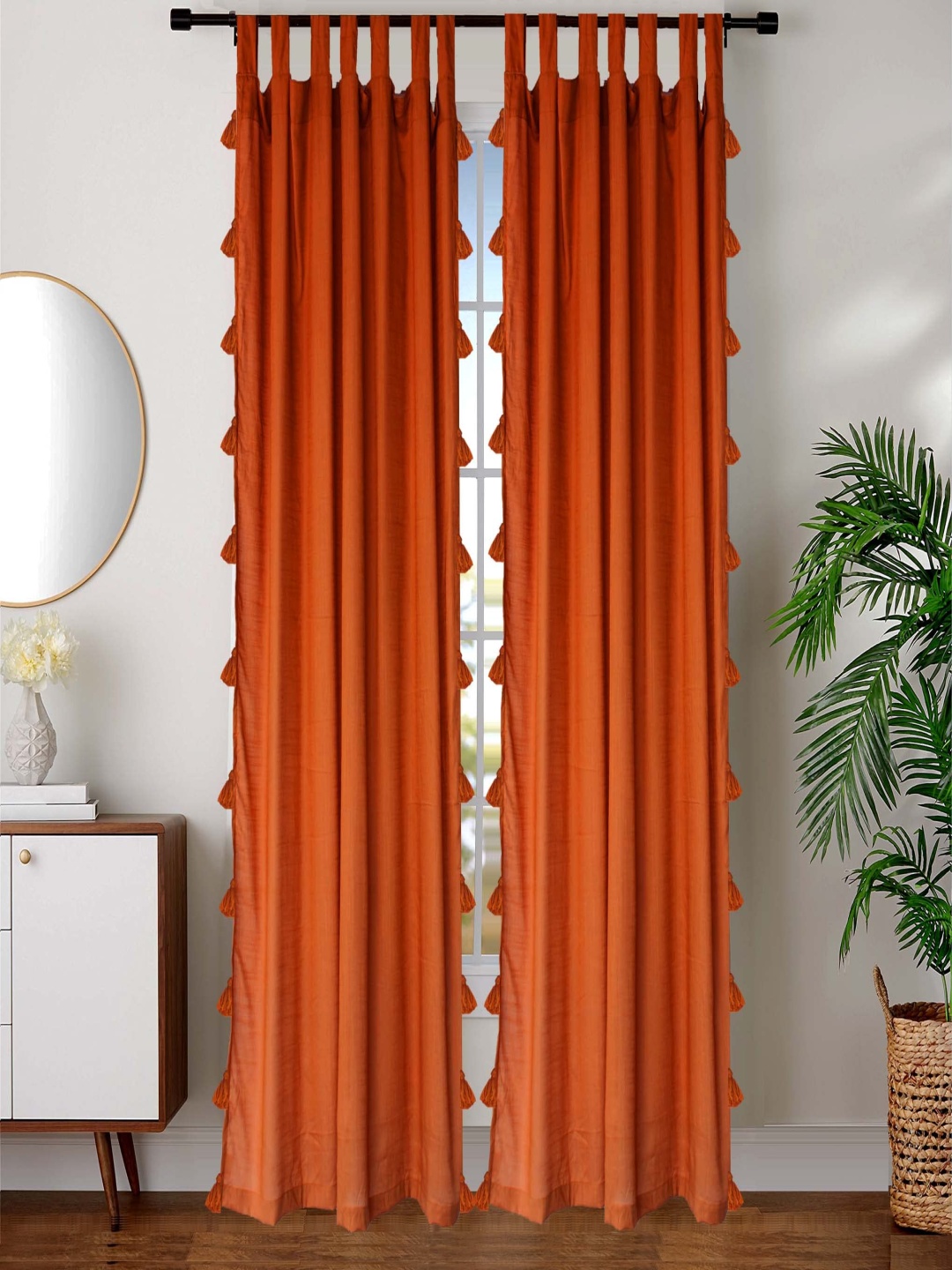 

Dekor World Multicoloured Set of 2 Sheer Long Door Curtain, Multi