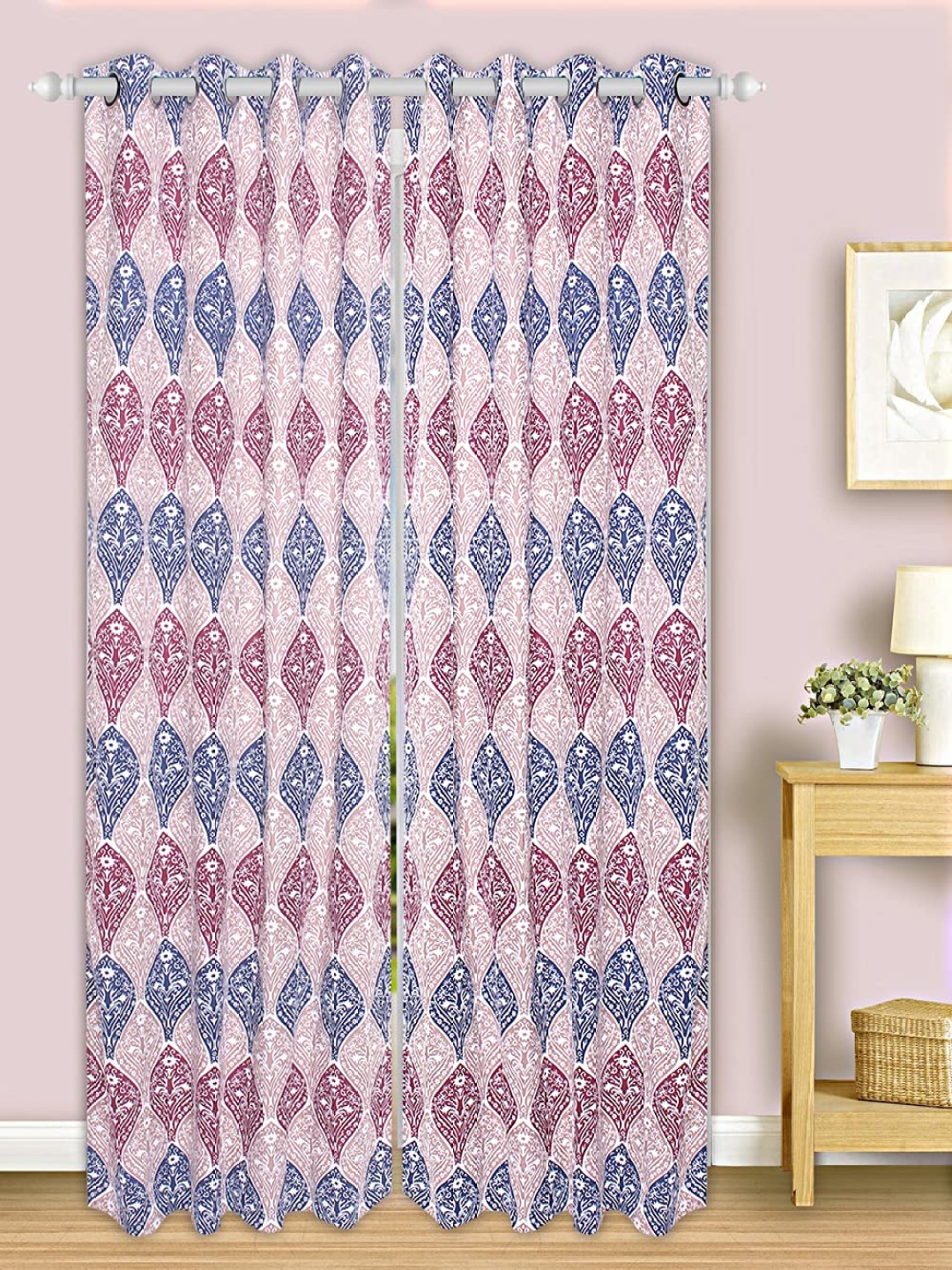 

Dekor World Multicoloured Set of 2 Long Door Curtain, Multi