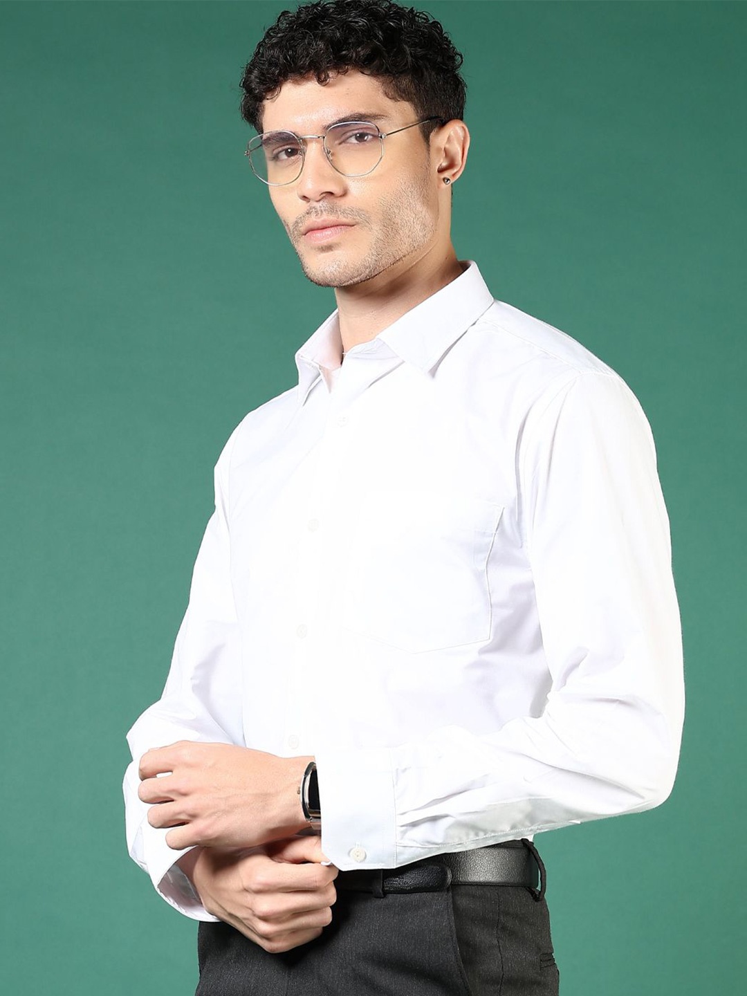 

V-Mart Men Opaque Casual Shirt, White