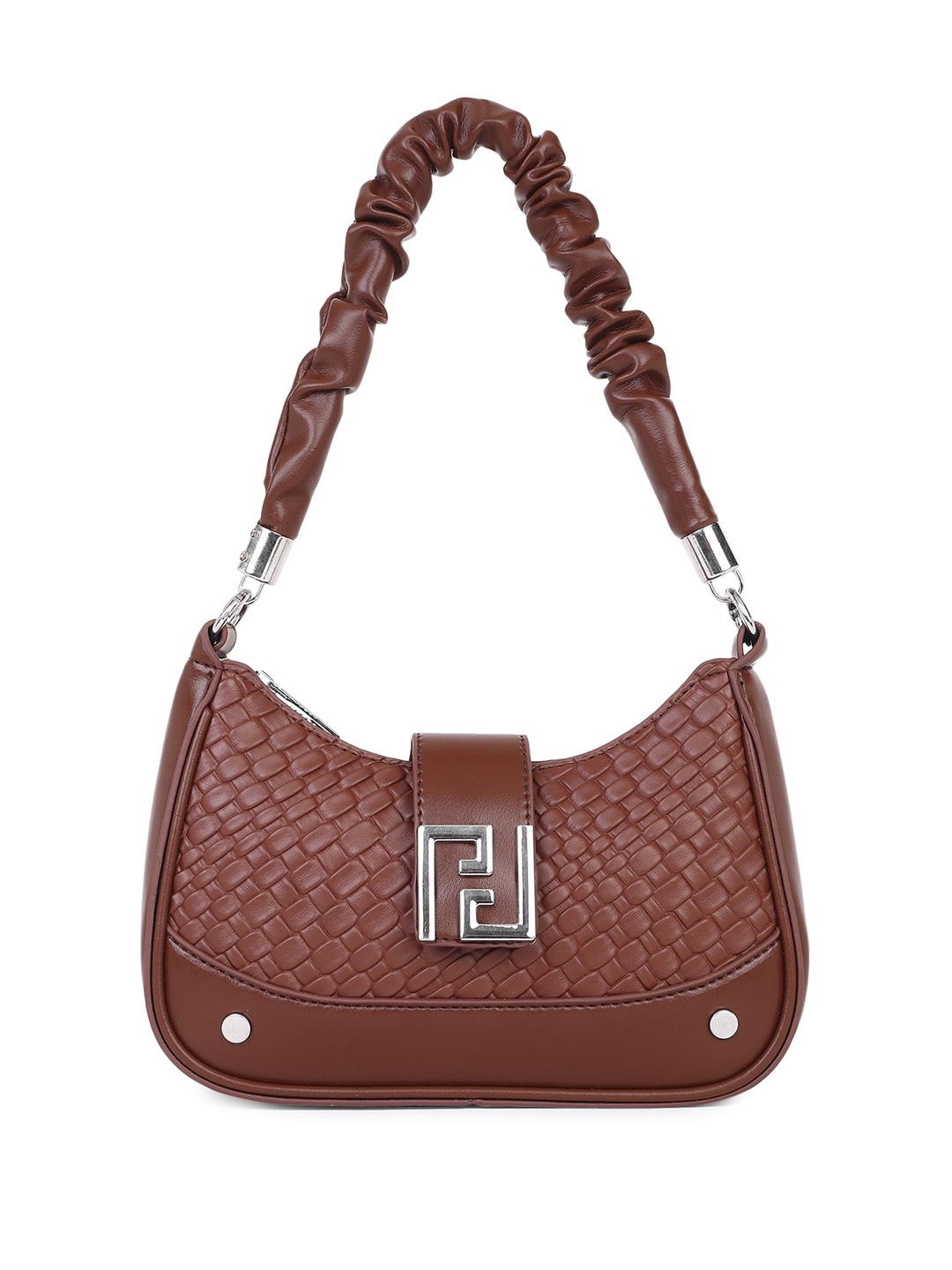 

Pramadda Pure Luxury PU Half Moon Sling Bag, Brown