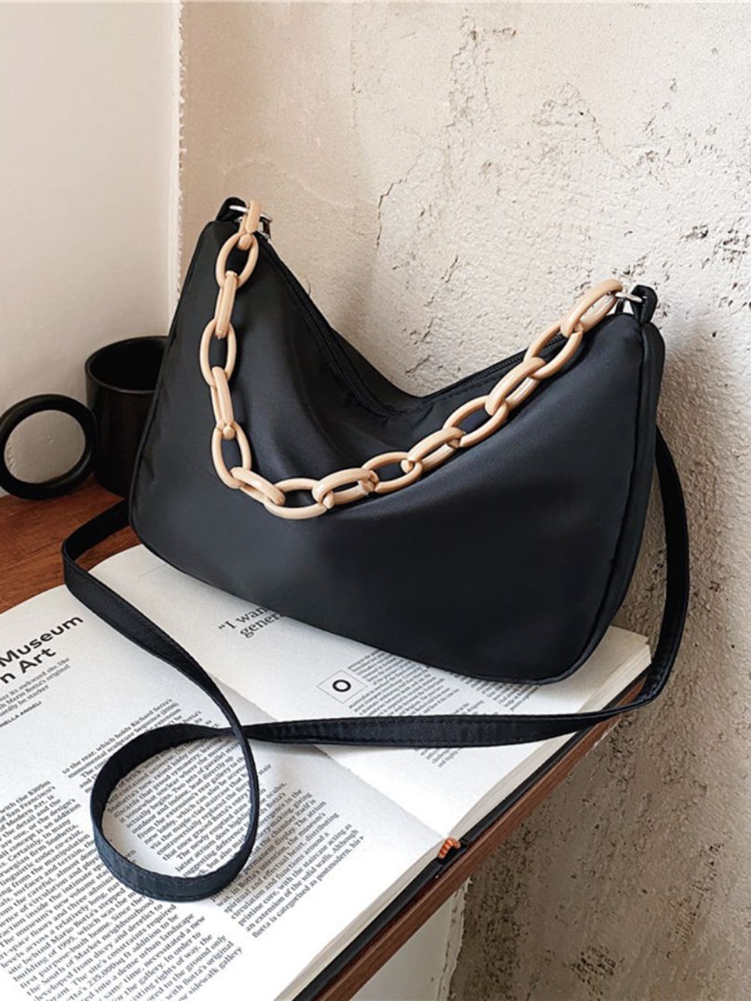 

DressBerry Shopper Shoulder Bag, Black