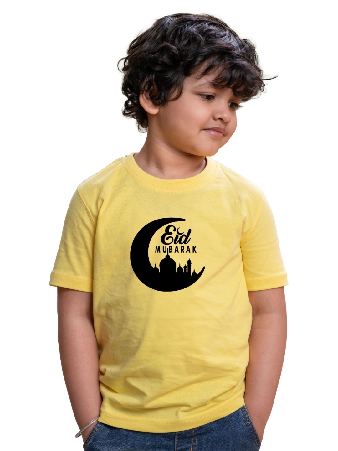 

Chombooka Kids Printed Pockets T-shirt, Yellow