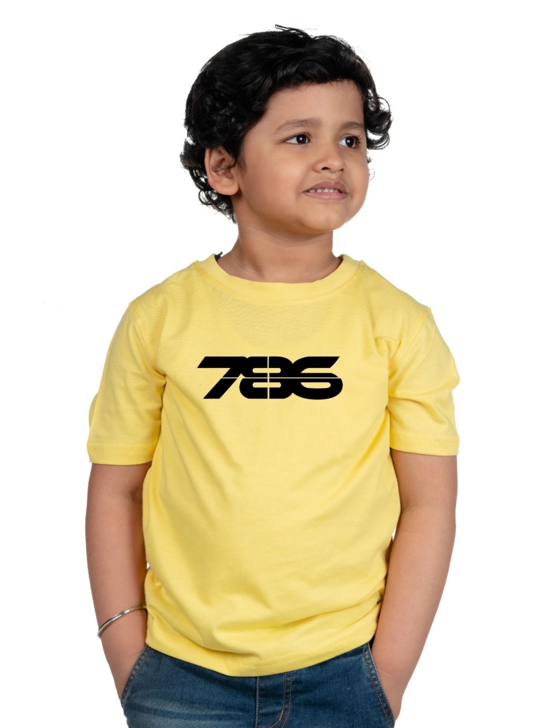 

Chombooka Kids Typography Printed Applique T-shirt, Yellow
