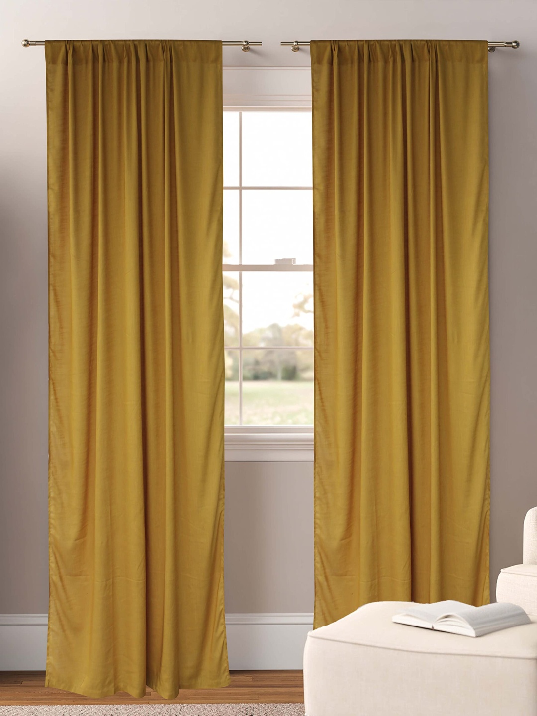 

Dekor World Multicoloured Set of 2 Sheer Window Curtain, Multi