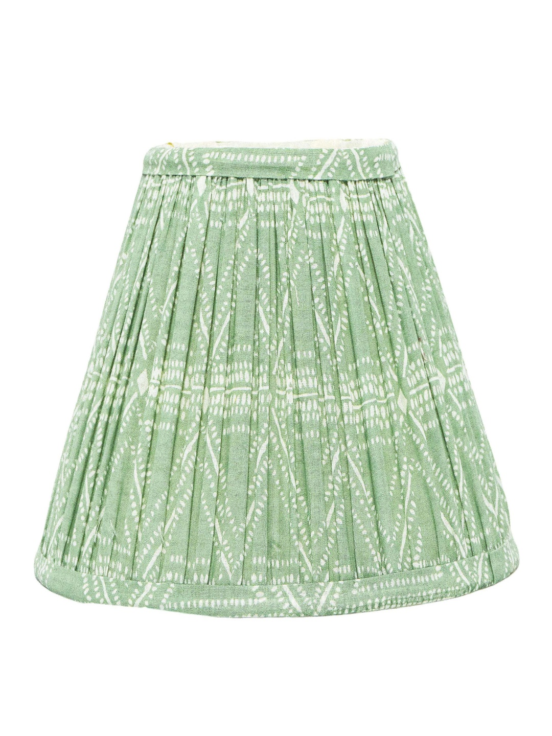 

Lampenschirm India Beige Printed Cotton Frustum Shaped Lampshade, Green