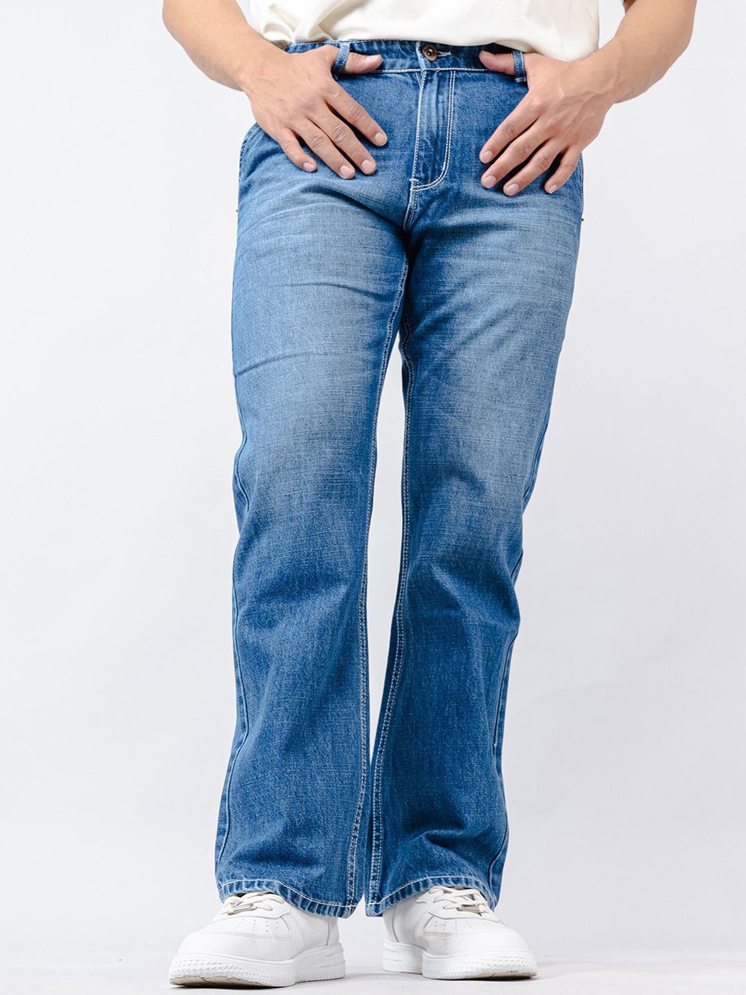 

Tistabene Men Straight Fit Stretchable Jeans, Teal