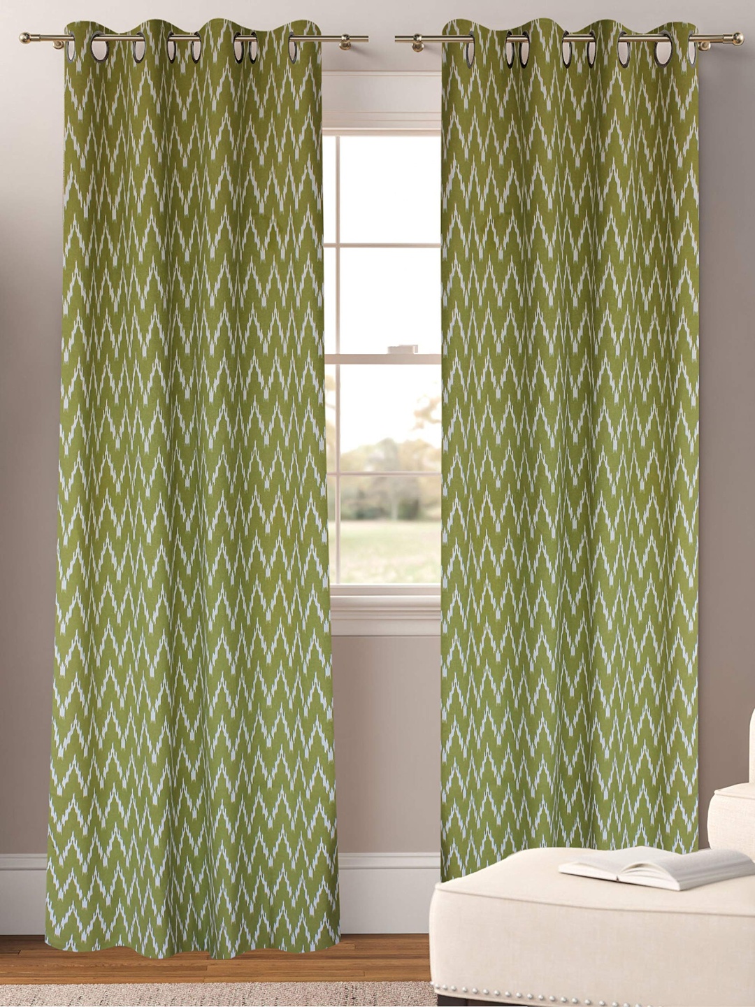 

Dekor World Multicoloured Set of 2 Long Door Curtain, Multi
