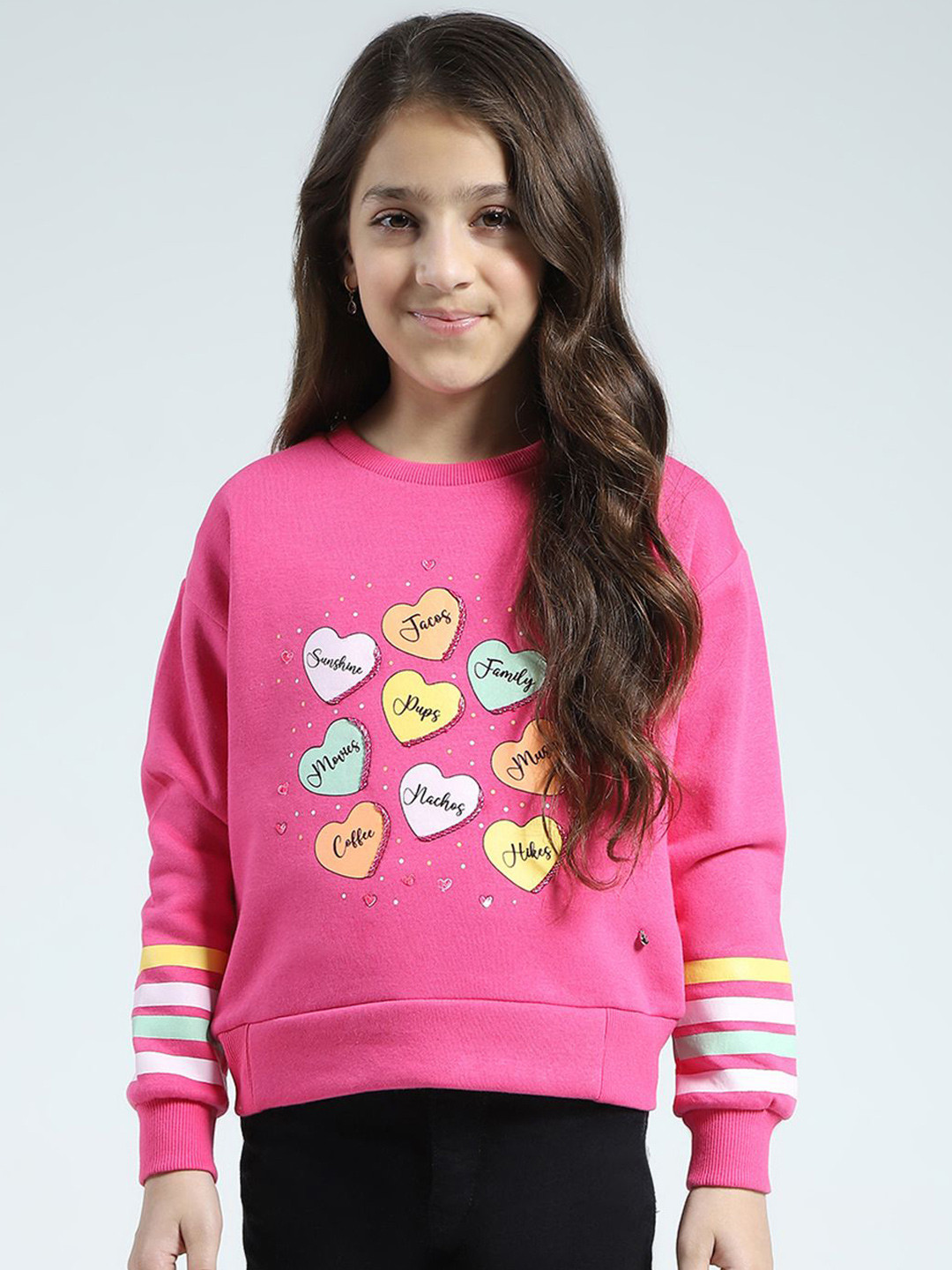 

Monte Carlo Girls Printed Sweatshirt, Pink