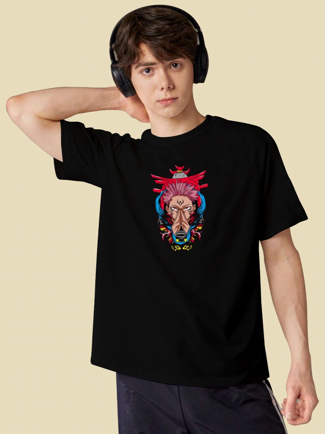 

BAESD Boys Printed T-shirt, Black