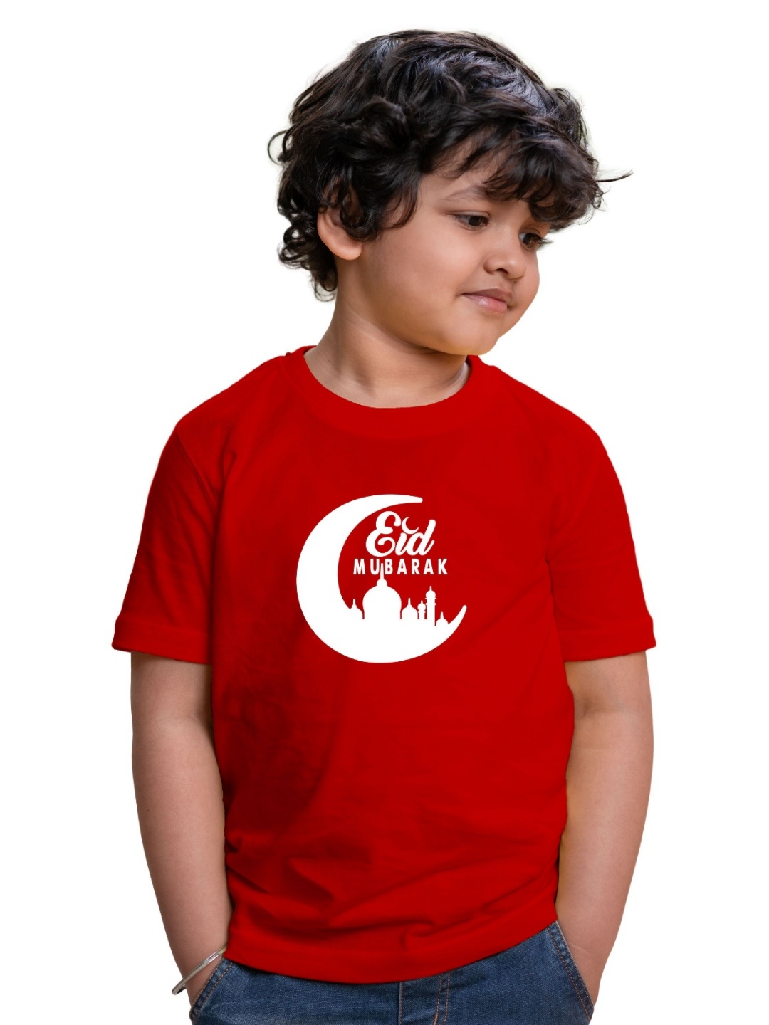 

Chombooka Kids Typography Printed Pockets T-shirt, Red