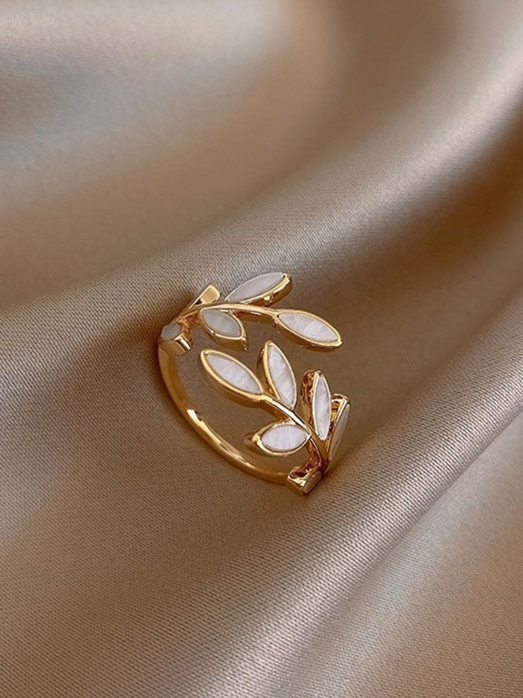 

Just Lil Things Stone Studded Finger Ring, Gold