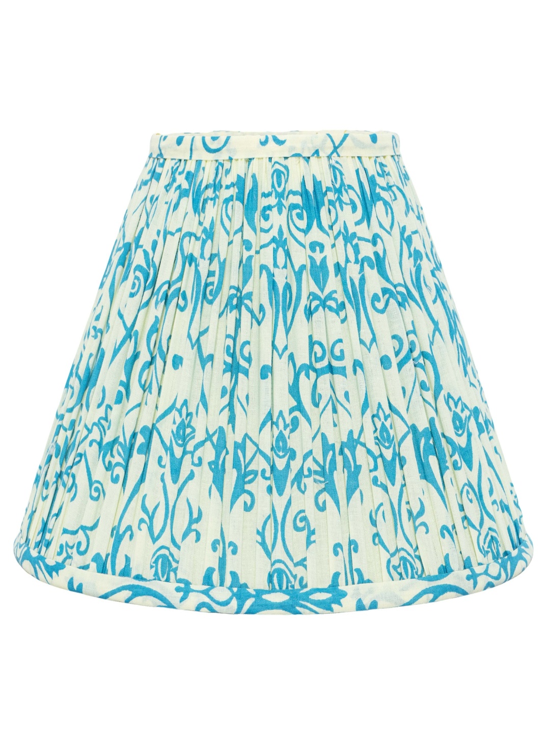 

Lampenschirm India Blue & White Printed Cotton Contemporary Frustum Shaped Lampshade
