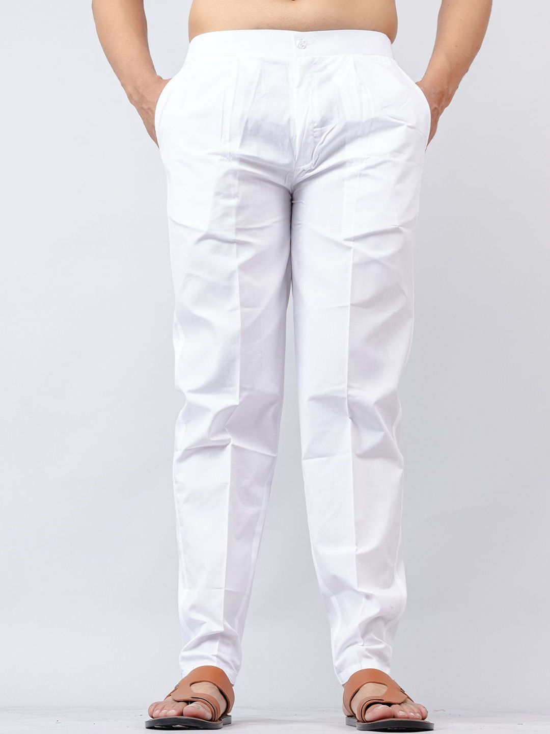 

Tistabene Men Mid Rise Cotton Pyjama, White