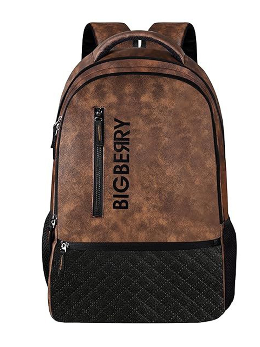 

BIGBERRY Men Brand Logo Printed Backpack, Brown