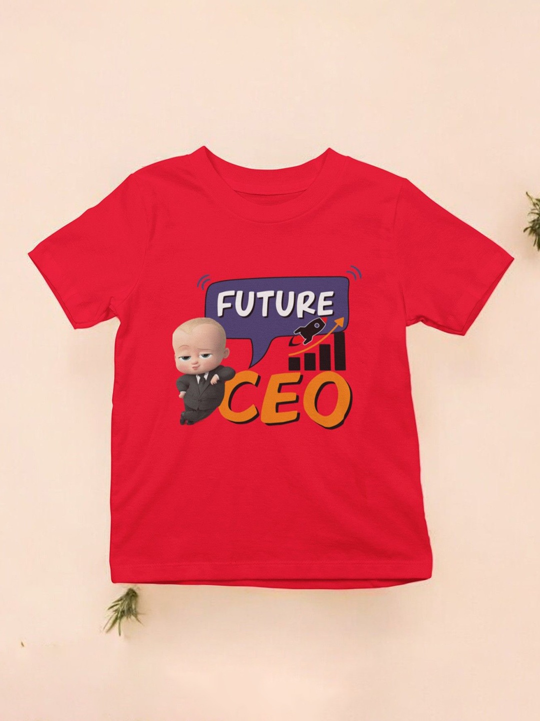 

YK X First Laugh Boys Printed T-shirt, Red