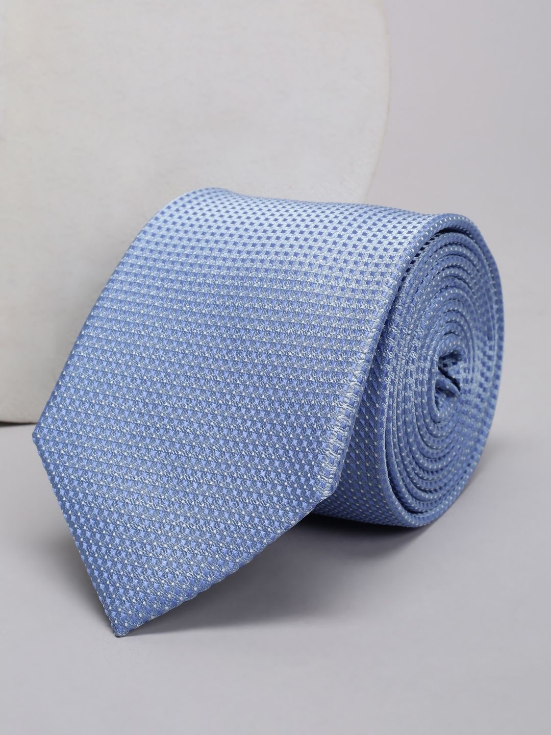 

Louis Philippe Men Woven Design Broad Tie, Blue