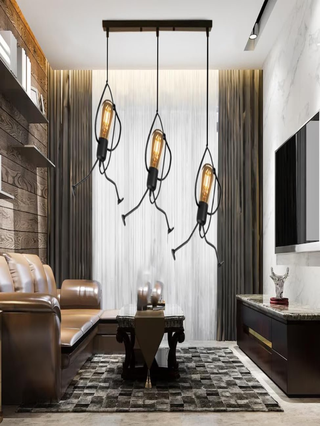 

GAUVIK Black Ceiling Lamp