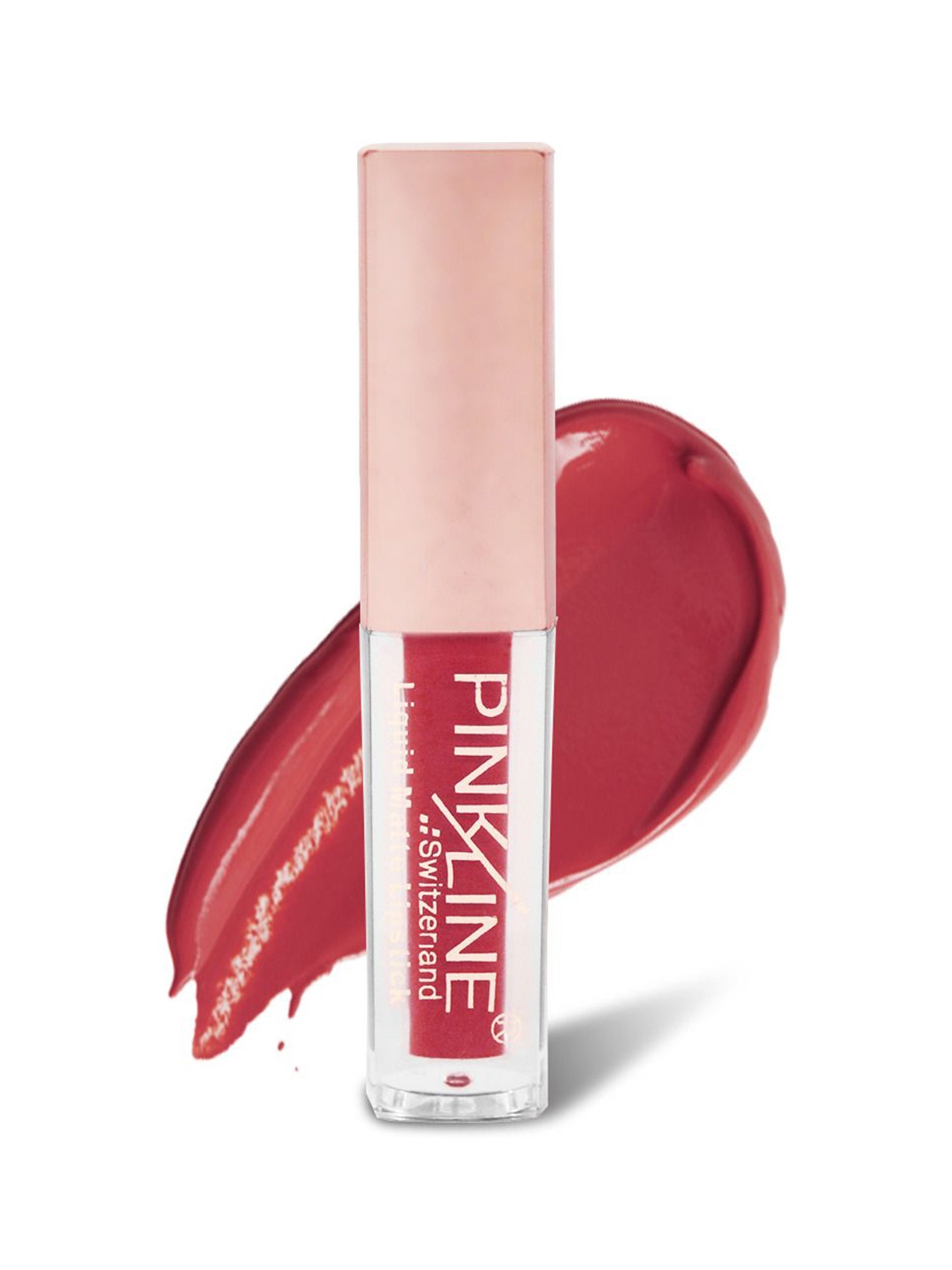 

PINK LINE Switzerland Waterproof Long Lasting Matte Lipstick- 6 ml- Shade- 14, Red