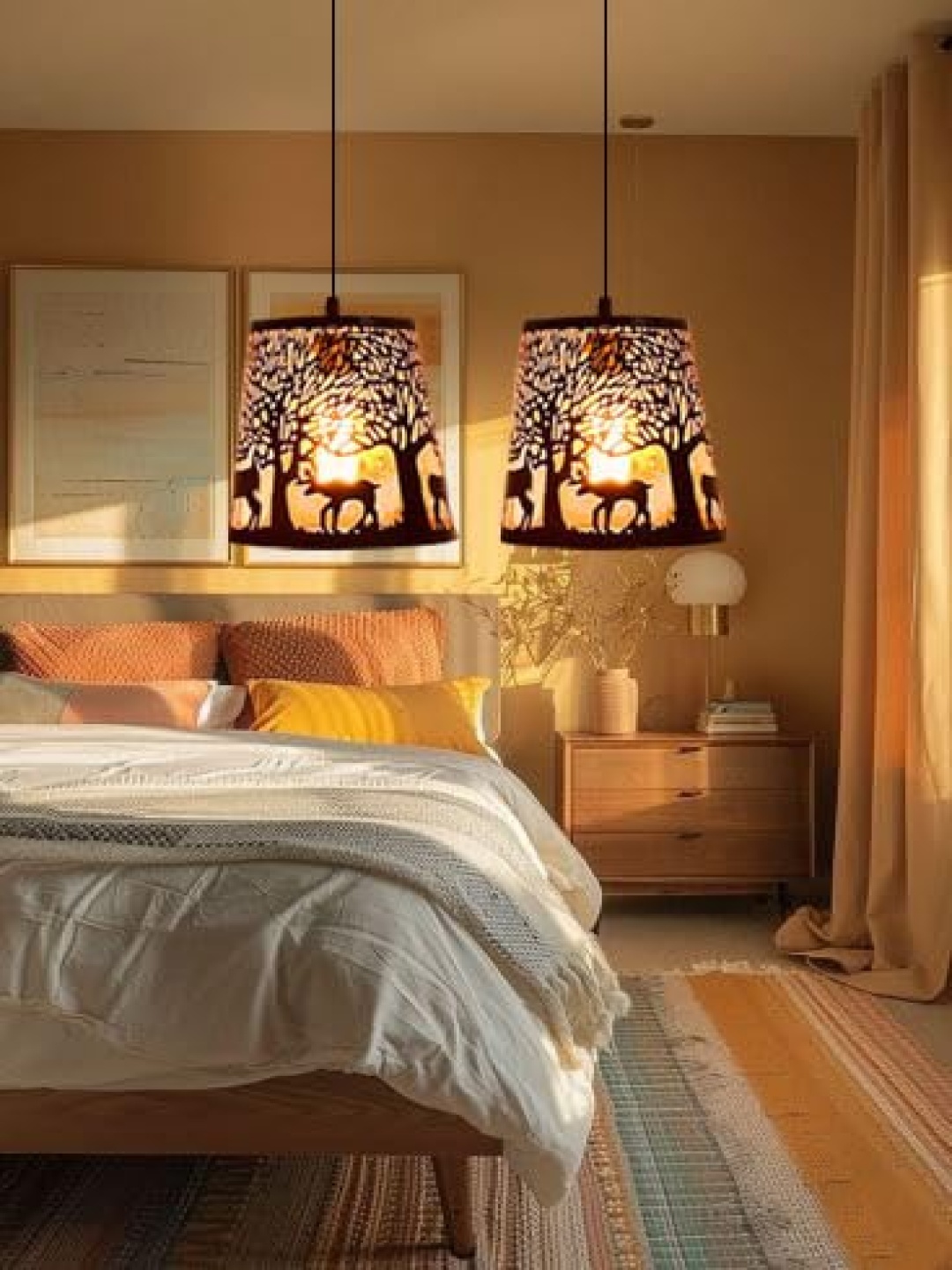 

GAUVIK Black & Brown Ceiling Lamp