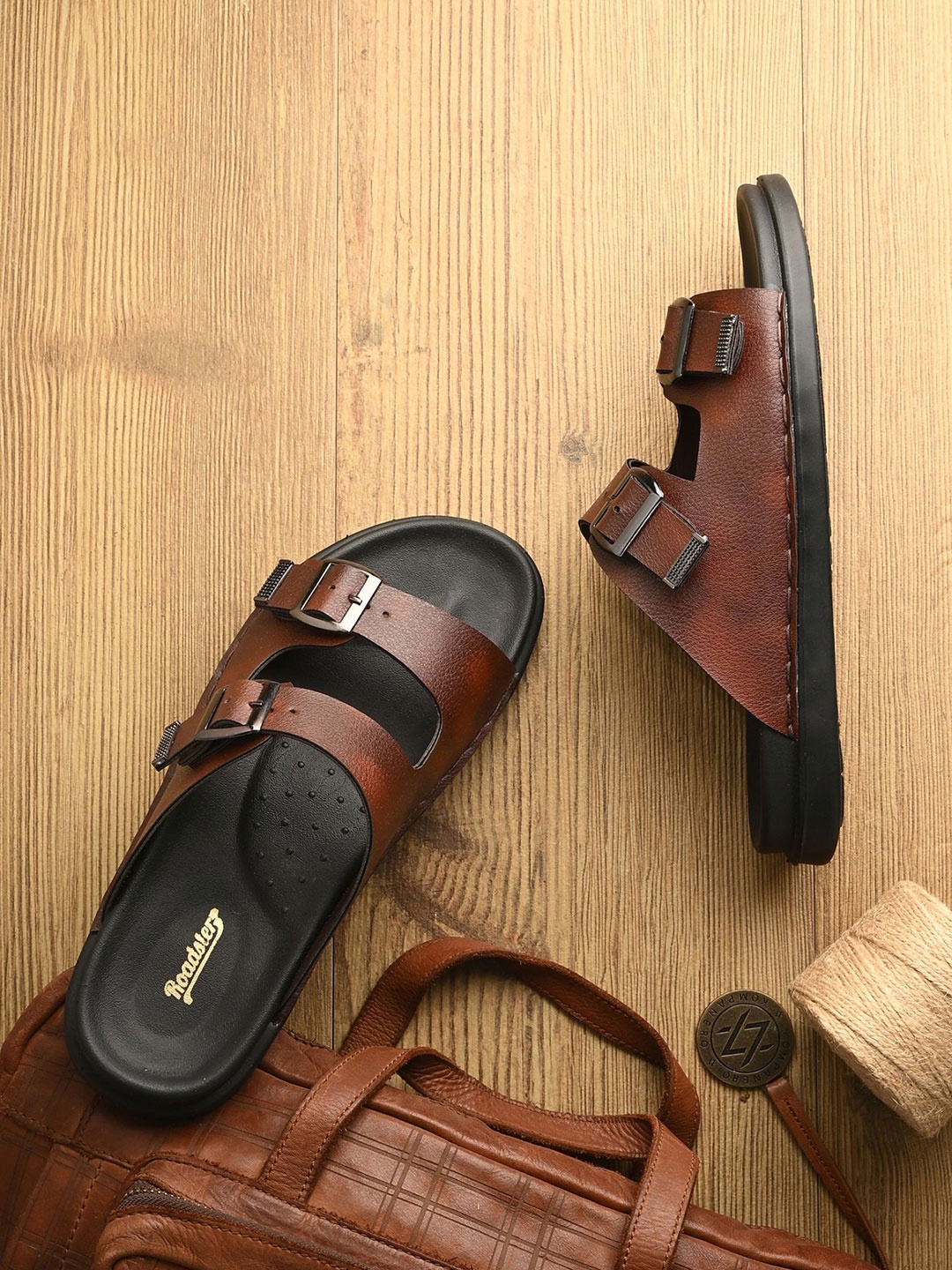 

The Roadster Lifestyle Co Men Comfort Sandals, Brown