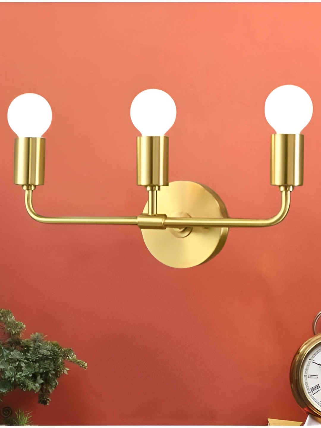 

KINIS Gold-Toned & White Quirky Abstract Shaped Wall Lamp