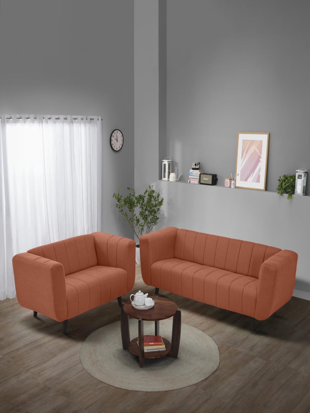 

Sleepyhead Kiki 5 Seater Sofa Set Fabric Lava Orange