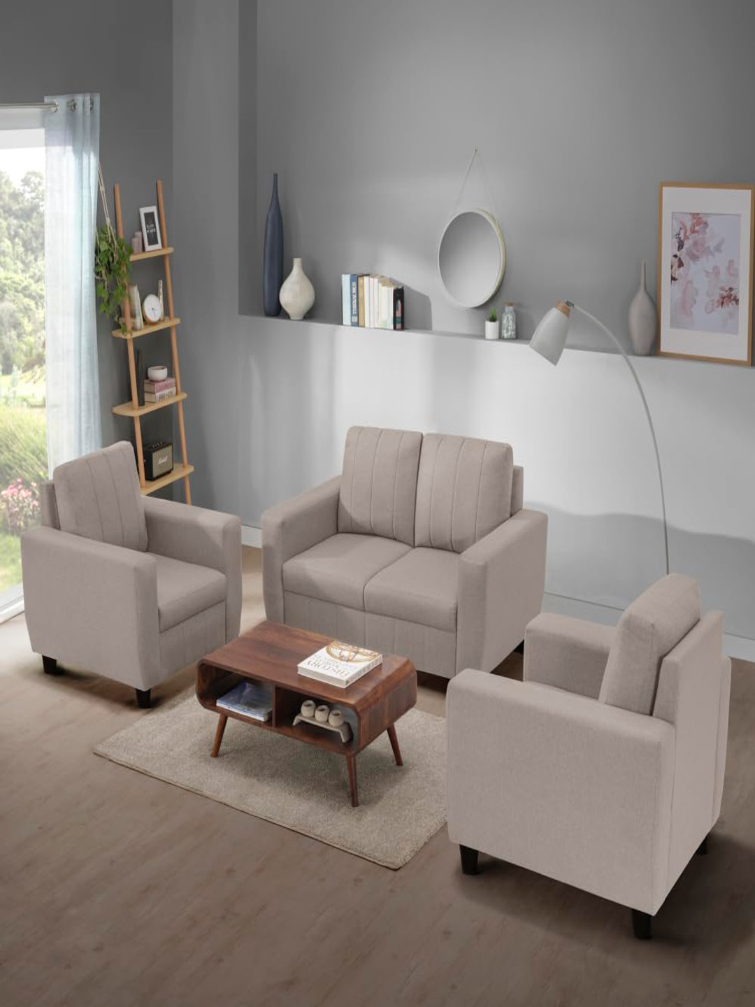 

Sleepyhead Bae 4 Seater Sofa Set Fabric Pebble Brown