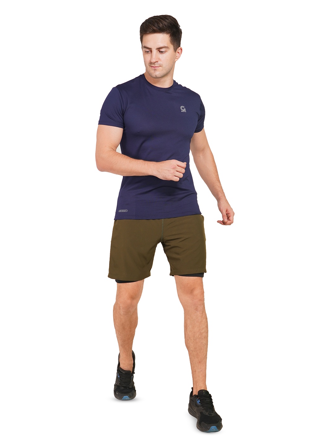 

GOTO Men Training or Gym Sports Shorts, Olive