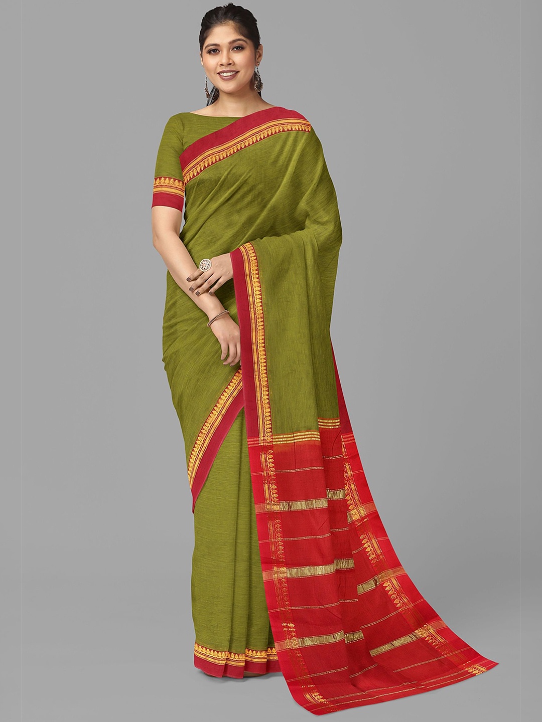 

The Chennai Kalyani Saree, Olive