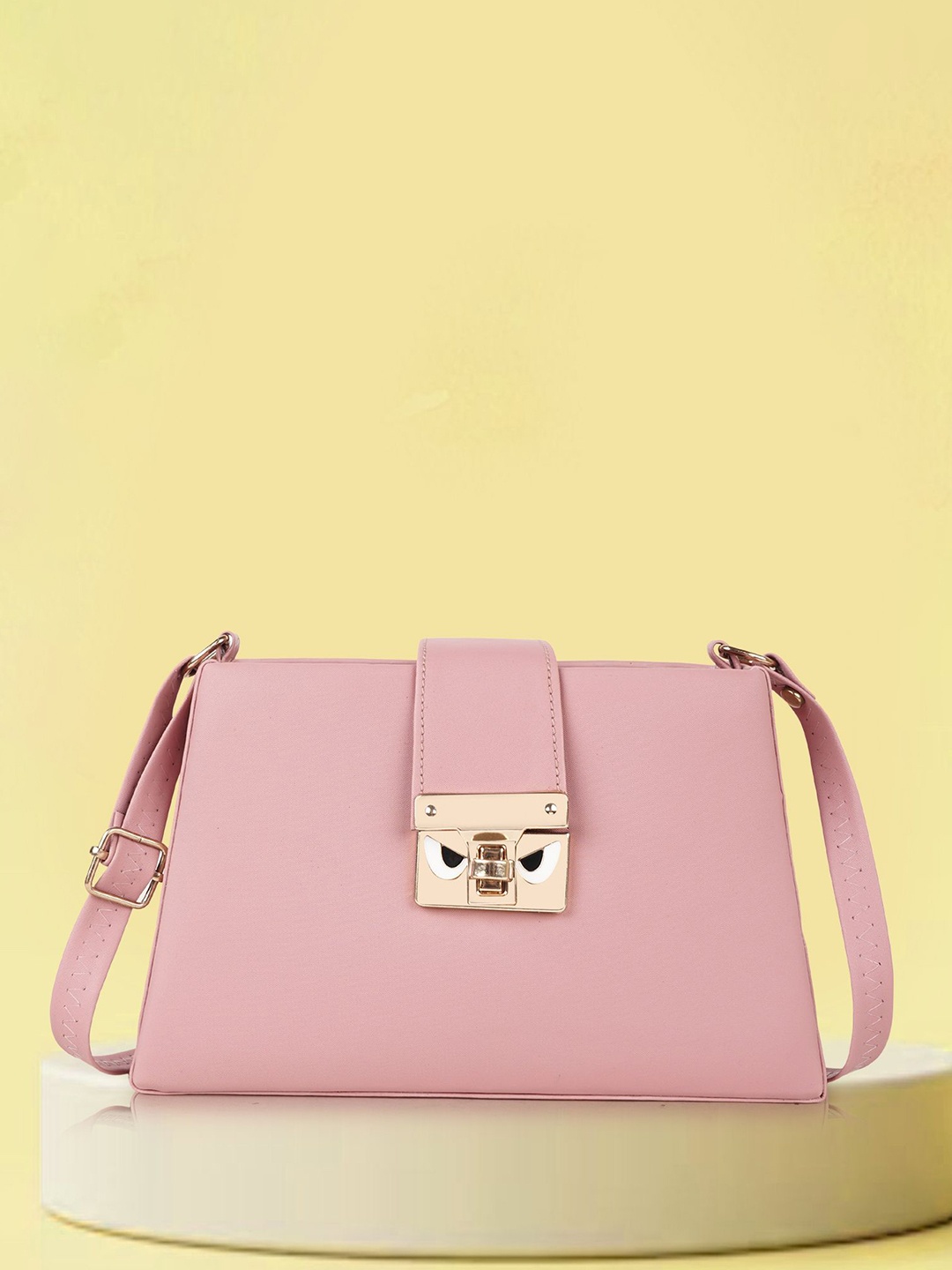 

STARWINGS Women Structured Solid Sling Bag, Pink