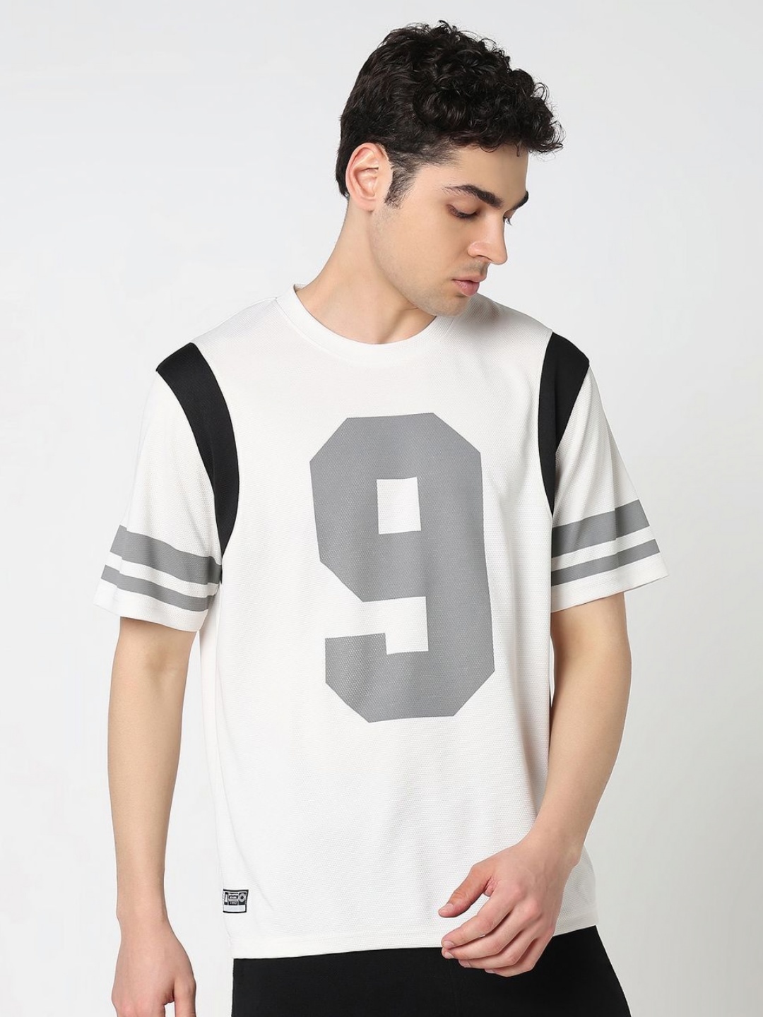 

R&B Men Typography Printed Oversized T-shirt, White
