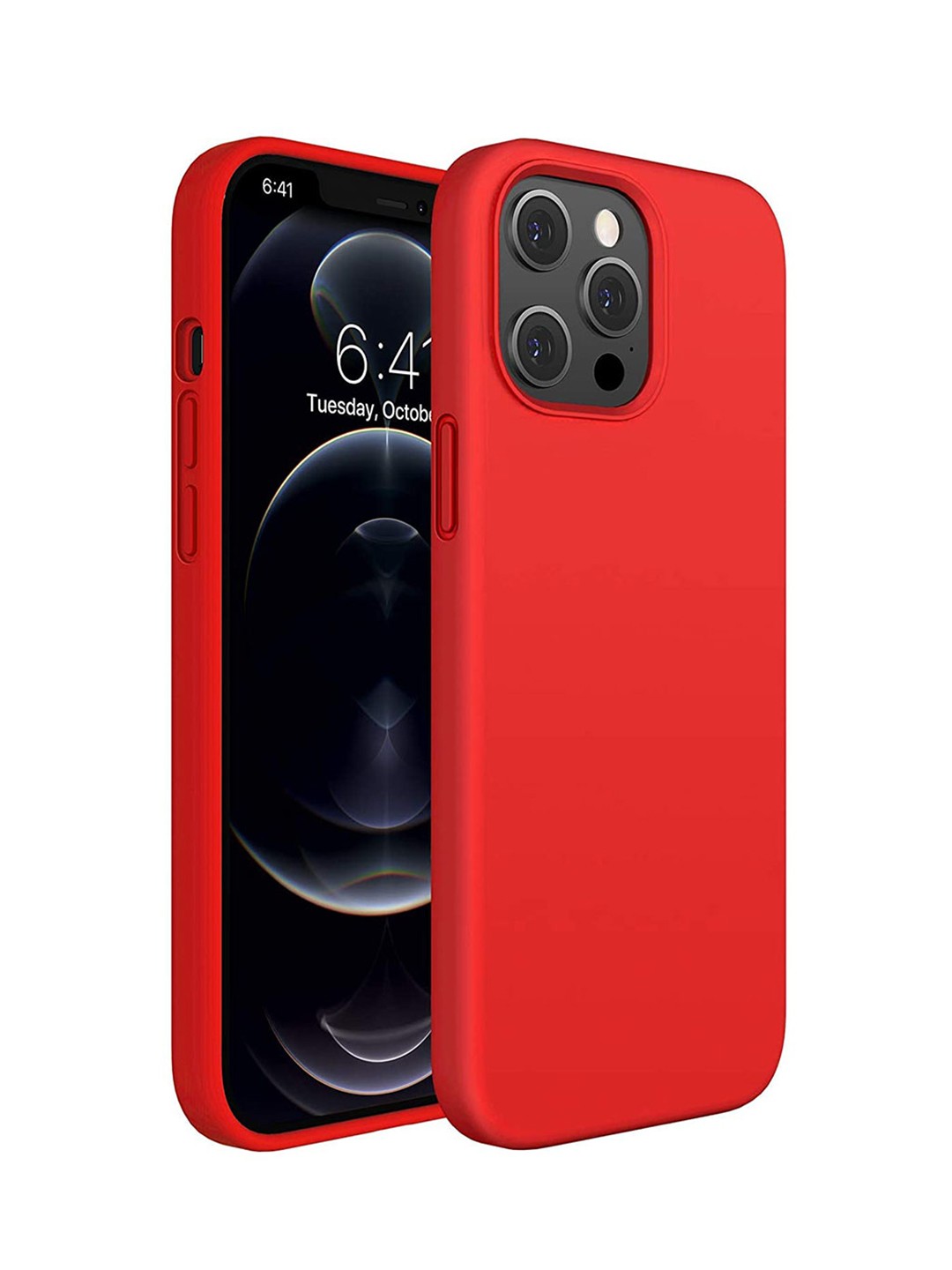 

LIRAMARK Solid iPhone 12 Pro Impact Resistant Back Case, Red