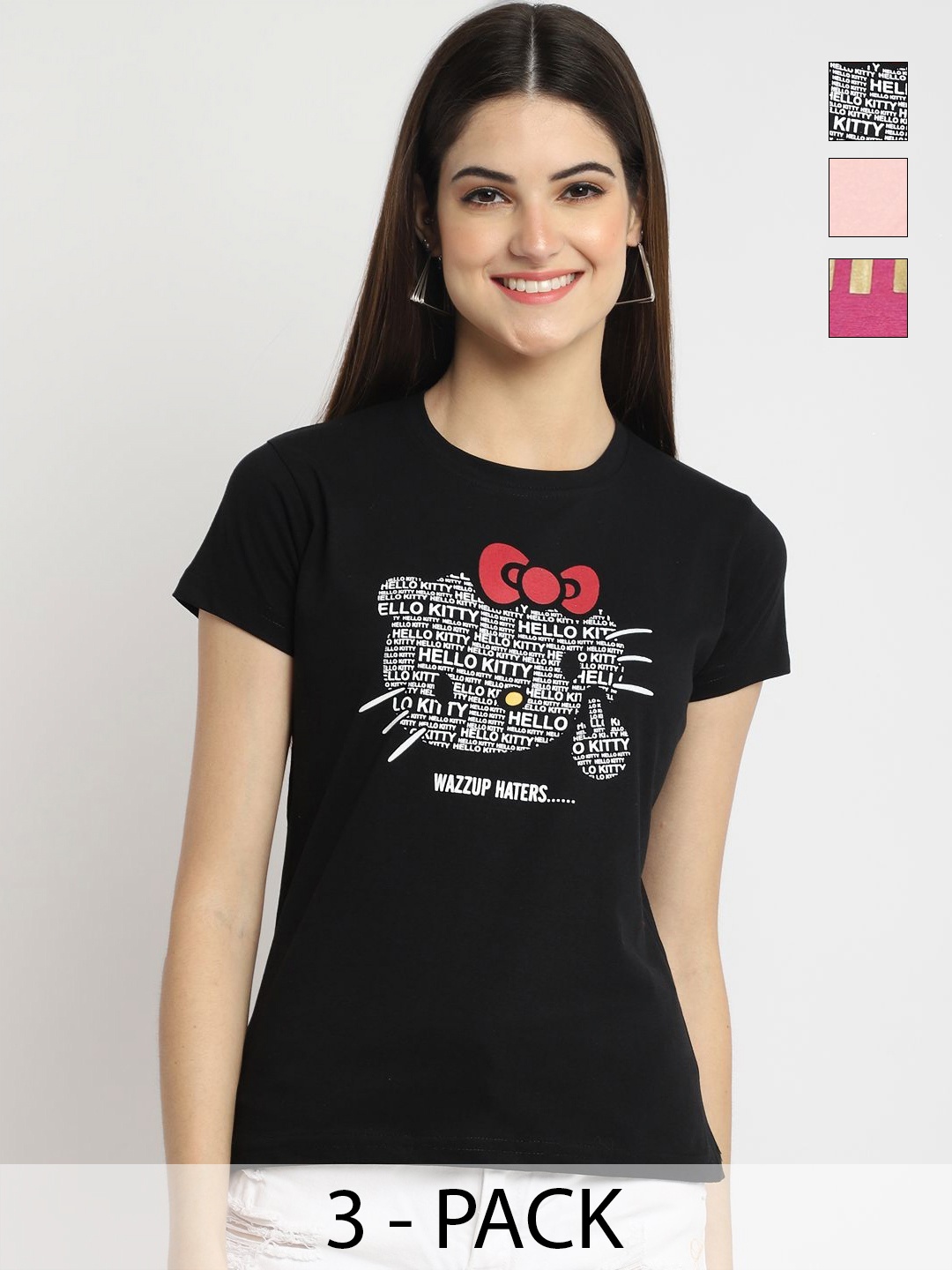 

Dreambe Women Typography Printed T-shirt, Multi