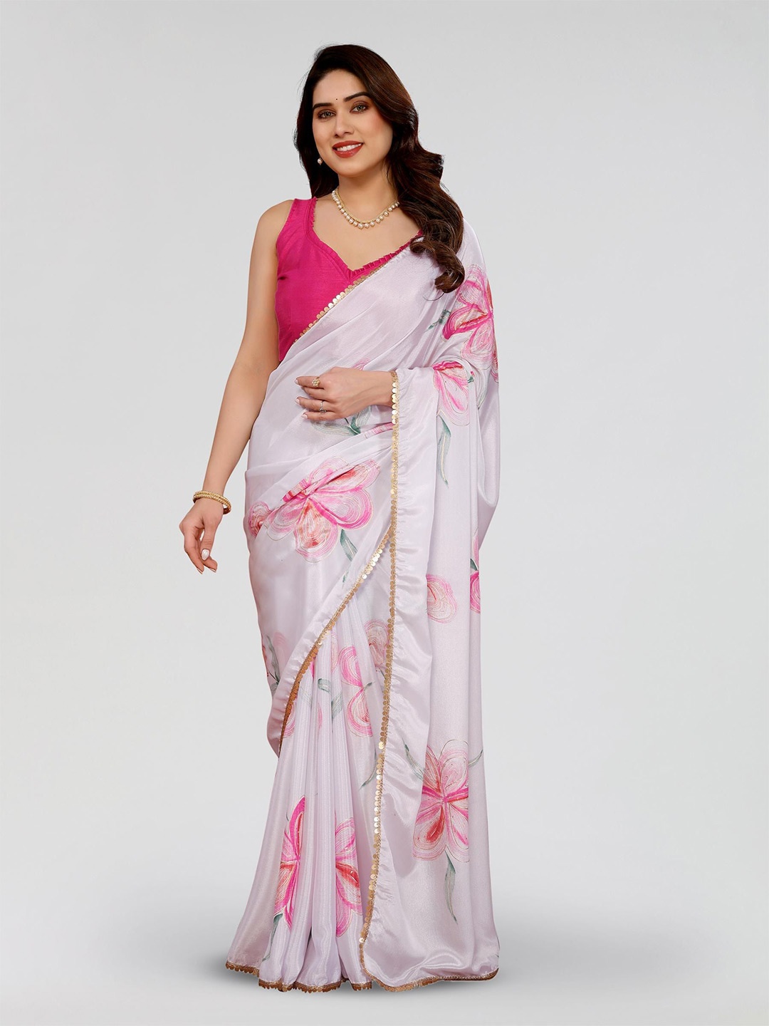

Civamee Floral Saree, Pink