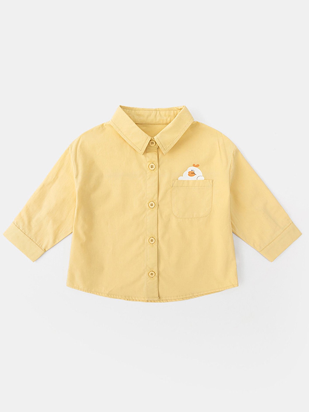 

LULU & SKY Unisex Kids Opaque Casual Shirt, Yellow