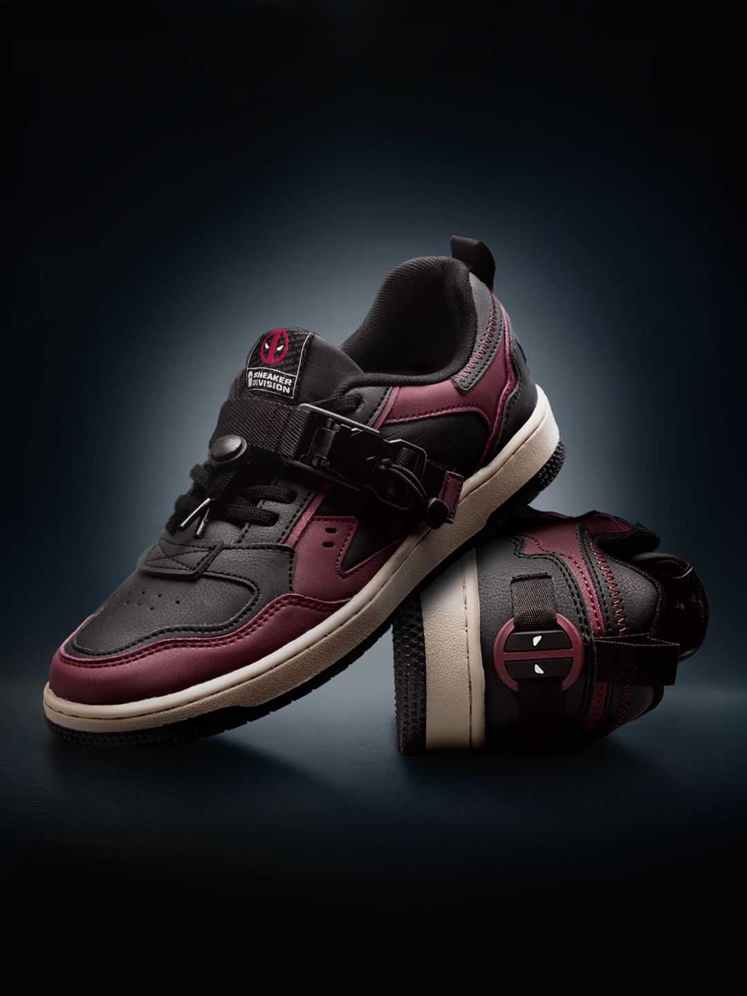 

The Souled Store Deadpool: 2.0 Men Colourblocked Round Toe Sneakers, Multi