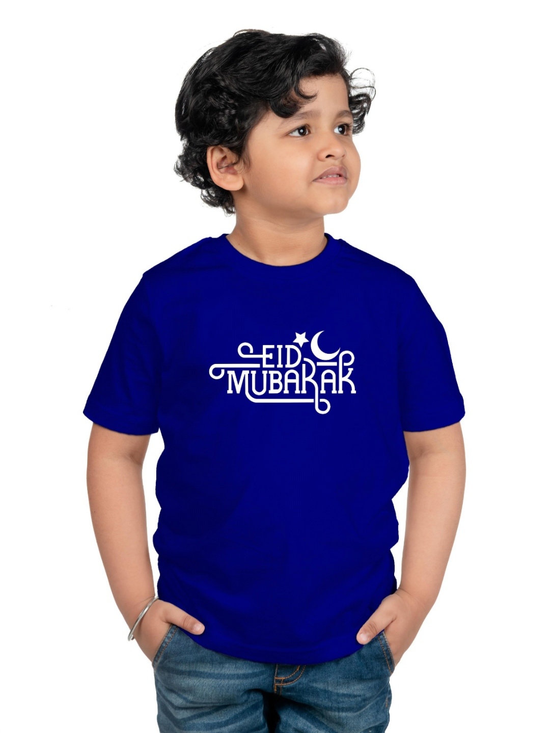 

Chombooka Kids Typography Printed Cotton T-shirt, Blue
