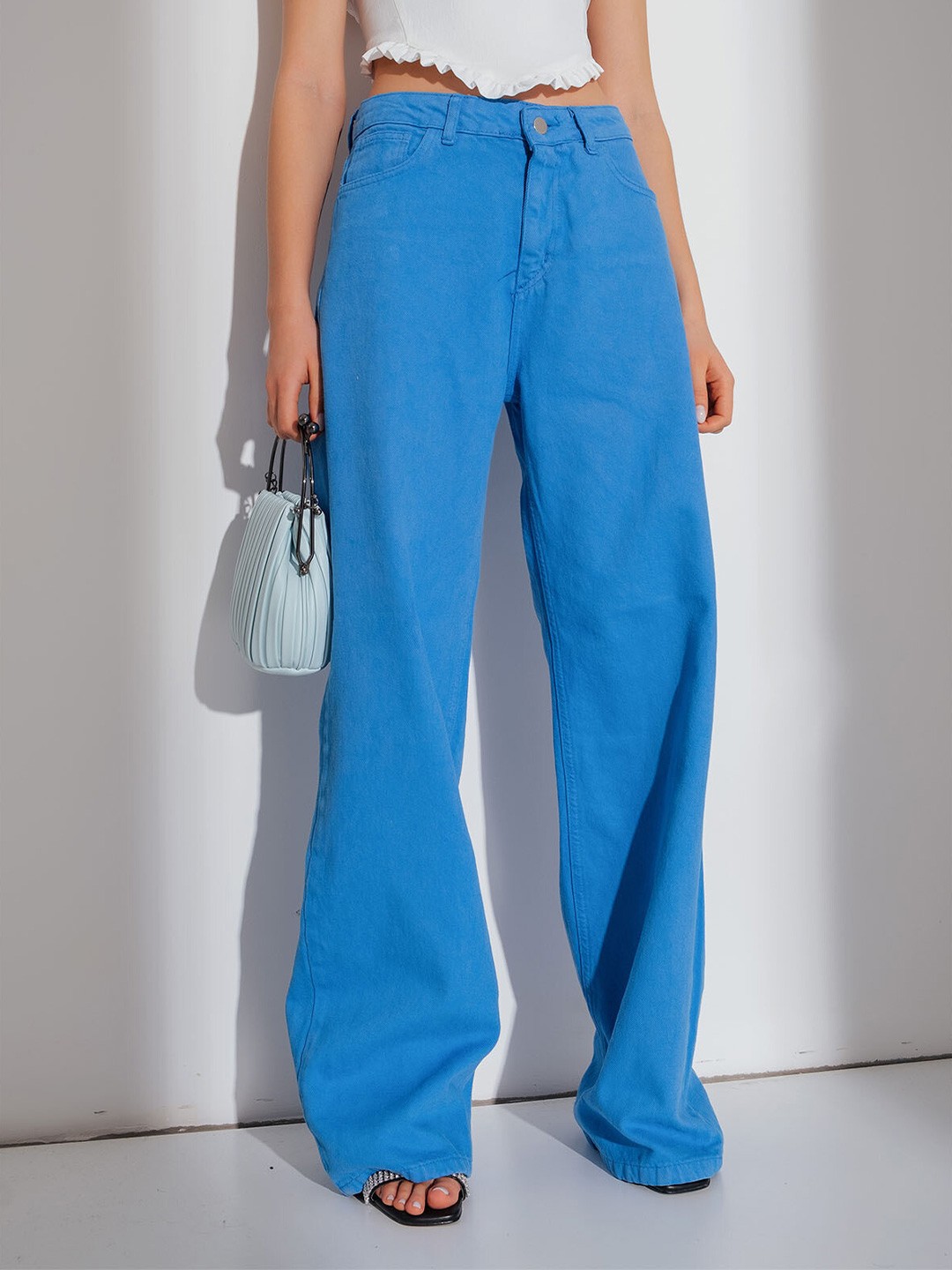 

StyleCast Women Wide Leg High-Rise Jeans, Blue