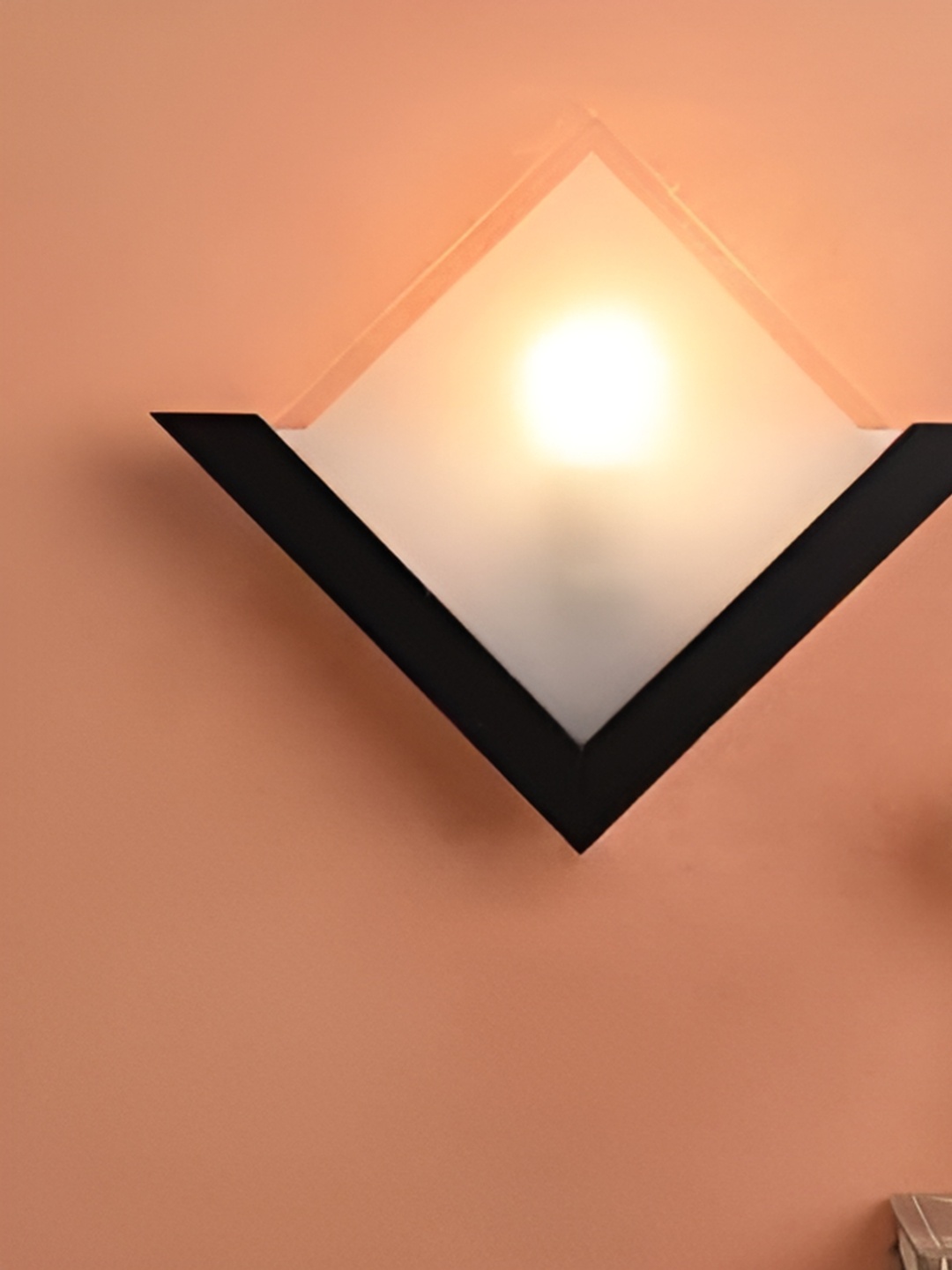 

KINIS Brown & White Wooden Square Shaped Wall Lamp
