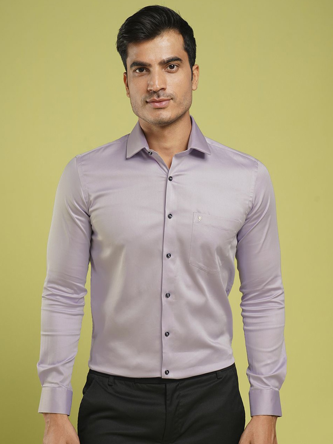 

John Philips Men Slim Fit Opaque Casual Shirt, Sea green